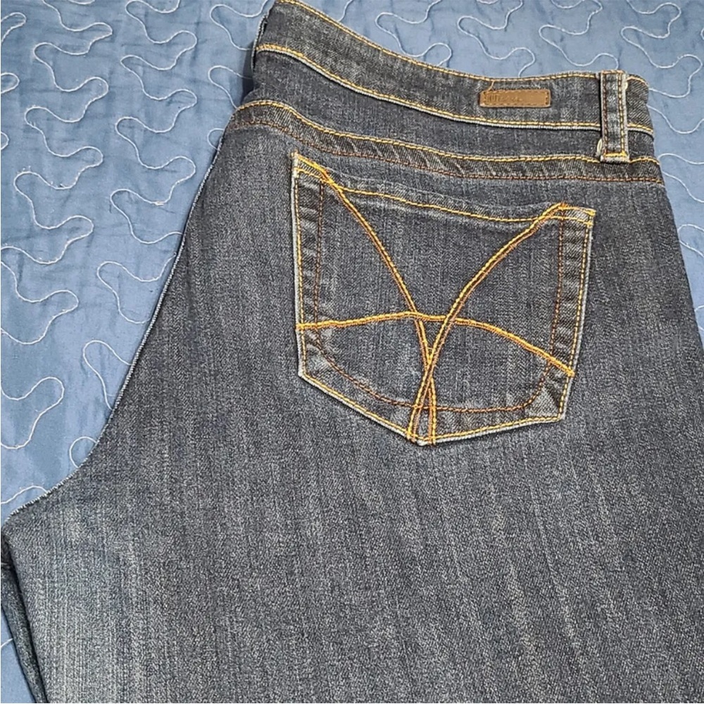 Kut From The Kloth Womens Denim Jeans 16 Blue Stevie Straight Mid Rise Dark Wash